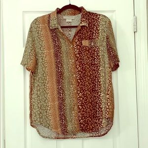Short sleeve rayon blouse